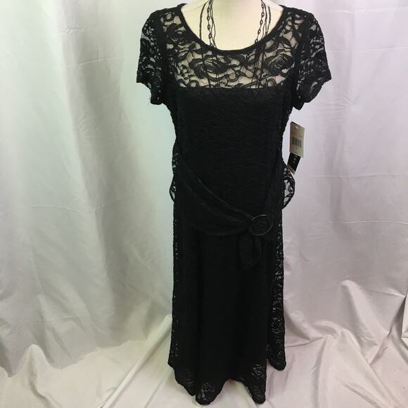 Perceptions New York Lace Dress Black Small - Picture 14 of 16